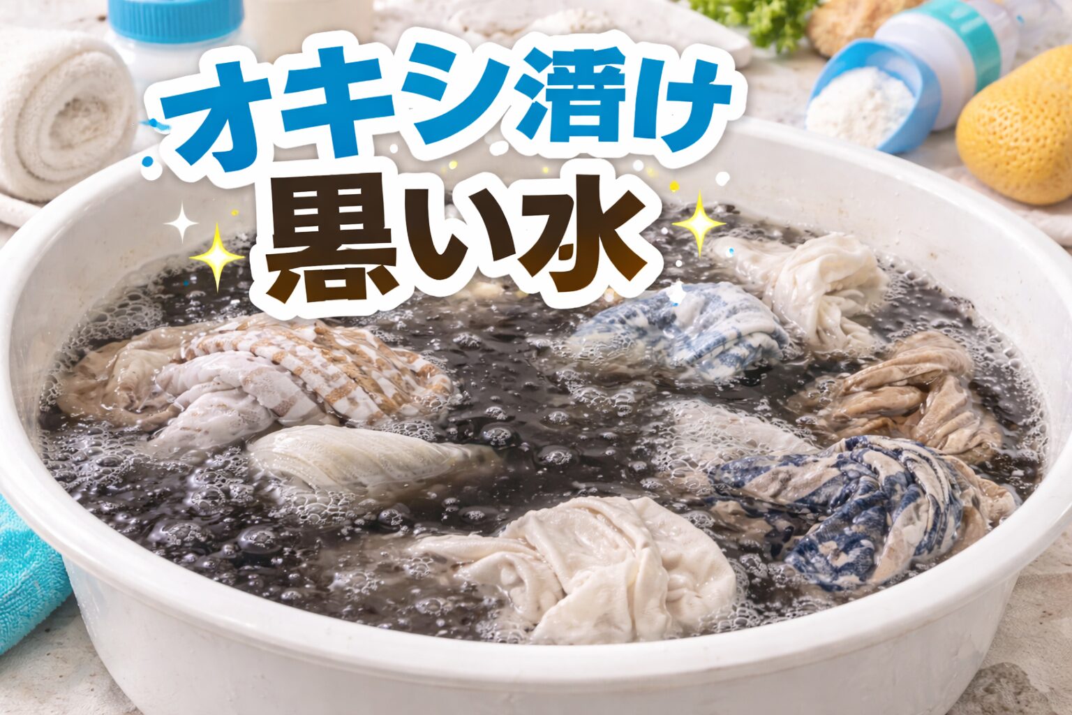 オキシ漬け 黒い水